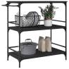 Stylish Black Kitchen Trolley - Versatile Storage Solution