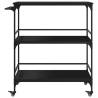 Stylish Black Kitchen Trolley - Versatile Storage Solution