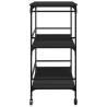 Stylish Black Kitchen Trolley - Versatile Storage Solution