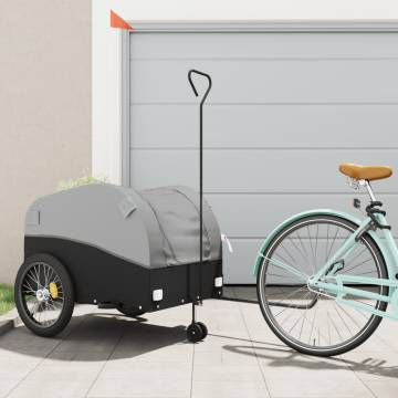 Sturdy Black & Grey Bike Trailer - 45 kg Capacity | Hipo Market