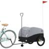 Sturdy Black & Grey Bike Trailer - 45 kg Capacity | Hipo Market