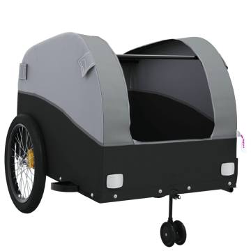 Sturdy Black & Grey Bike Trailer - 45 kg Capacity | Hipo Market