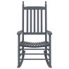 Comfortable Grey Rocking Chairs - 2 pcs Solid Wood Poplar