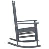 Comfortable Grey Rocking Chairs - 2 pcs Solid Wood Poplar