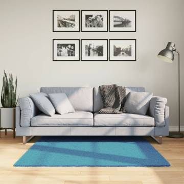 Rug OVIEDO Short Pile Turquoise 120x120 cm | Hipomarket