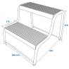 ProPlus Double Step Stool for Caravans/Motorhomes - Black