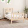 Bed Frame with Headboard Solid Wood Pine 100x200 cm Colour natural Size 100 x 200 cm 