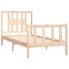 Solid Wood Pine Bed Frame with Headboard - 100x200 cm