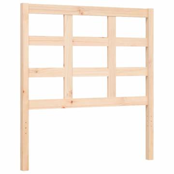 Solid Wood Bed Frame with Headboard 90x200 cm - Hipomarket