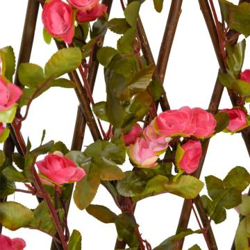 Artificial Ivy Trellis Expandable 5 pcs Dark Pink - 180x60 cm