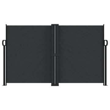 Retractable Side Awning Black 140x1000 cm - Privacy Screen