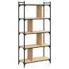 5-Tier Bookcase in Sonoma Oak - Stylish & Durable Storage