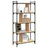 5-Tier Bookcase in Sonoma Oak - Stylish & Durable Storage