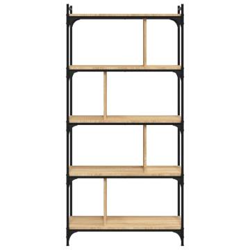 5-Tier Bookcase in Sonoma Oak - Stylish & Durable Storage