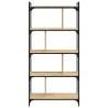 5-Tier Bookcase in Sonoma Oak - Stylish & Durable Storage