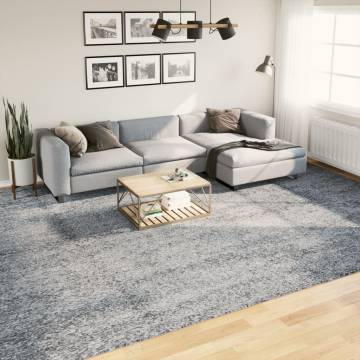 Shaggy Rug High Pile Modern Blue 300x400 cm | Hipomarket UK