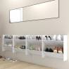 High Gloss White Wall Shoe Cabinets - 4 pcs - Save Space