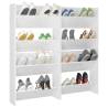 High Gloss White Wall Shoe Cabinets - 4 pcs - Save Space