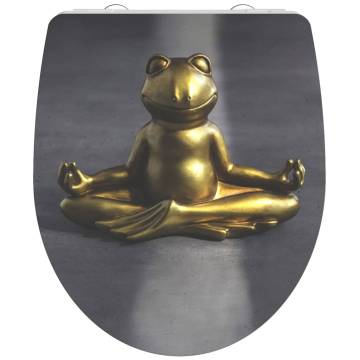 SCHÜTTE Duroplast High Gloss Toilet Seat - Relaxing Frog