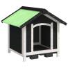 Dog Kennel Grey 65x65x61.5 cm - Solid Pine Wood | HipoMarket