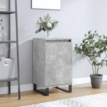 Stylish Concrete Grey Sideboard - 40x35x70 cm Engineered Wood