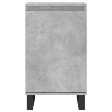 Stylish Concrete Grey Sideboard - 40x35x70 cm Engineered Wood