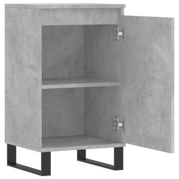 Stylish Concrete Grey Sideboard - 40x35x70 cm Engineered Wood