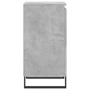 Stylish Concrete Grey Sideboard - 40x35x70 cm Engineered Wood