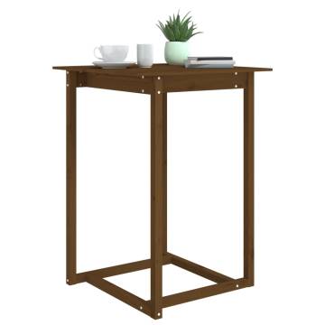 Bar Table Honey Brown - Solid Wood Pine 80x80x110 cm | HipoMarket