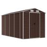 Brown Garden Shed 191x385 cm | Durable Galvanised Steel