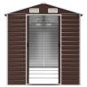 Brown Garden Shed 191x385 cm | Durable Galvanised Steel