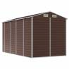 Brown Garden Shed 191x385 cm | Durable Galvanised Steel