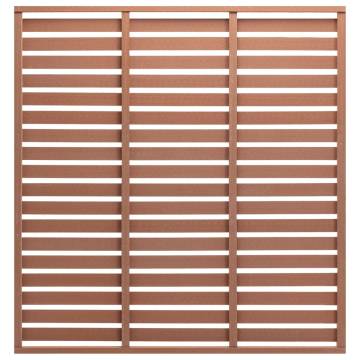 WPC Fence Panel 180x180 cm Brown - Durable & Stylish