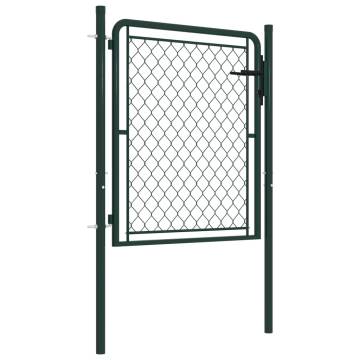 Sturdy Green Steel Garden Gate 100x75 cm - HipoMarket