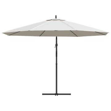 Cantilever Umbrella 3.5m Sand White - UV Protection & Comfort