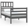 Grey Solid Wood Bed Frame 90x200 cm - Stylish & Durable