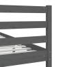 Grey Solid Wood Bed Frame 90x200 cm - Stylish & Durable