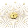 Stunning 70 cm Golden Metal Wall Clock | HipoMarket UK