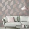 DUTCH WALLCOVERINGS Fawning Feather Grey/Rose Gold Wallpaper