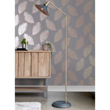 DUTCH WALLCOVERINGS Fawning Feather Grey/Rose Gold Wallpaper