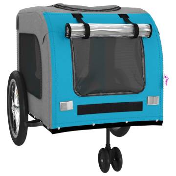 Durable Pet Bike Trailer - Blue & Grey Oxford Fabric | Hipo Market