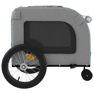 Durable Pet Bike Trailer - Blue & Grey Oxford Fabric | Hipo Market