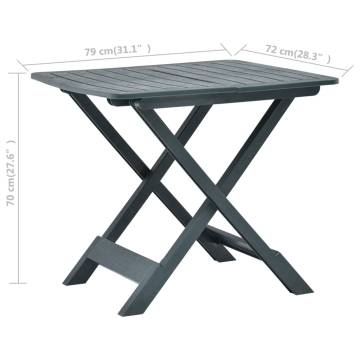 Folding Garden Table Green - Durable & Stylish | Hipo Market