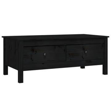 Classic Black Coffee Table - Solid Pine Wood | Hipo Market