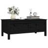 Classic Black Coffee Table - Solid Pine Wood | Hipo Market