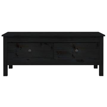 Classic Black Coffee Table - Solid Pine Wood | Hipo Market