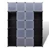 Modular Cabinet 14 Compartments - Black & White | HipoMarket