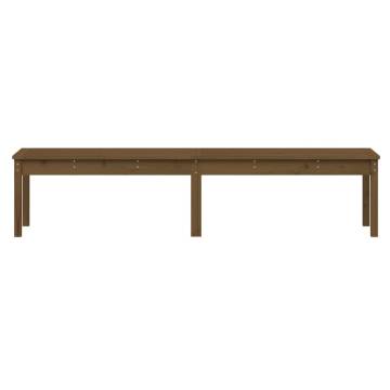 2-Seater Garden Bench Honey Brown - Solid Pine Wood