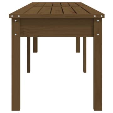 2-Seater Garden Bench Honey Brown - Solid Pine Wood