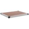 Outdoor Shower Tray WPC Stainless Steel 80x62 cm Brown Colour brown Size 80 x 62 cm 